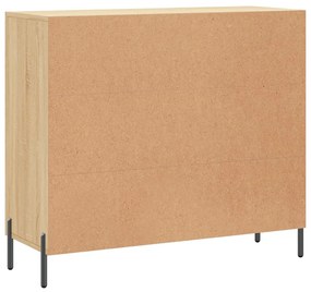 Credenza Rovere Sonoma 90x34x80 cm in Legno Multistrato