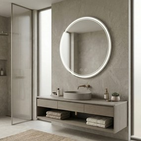 Specchio LED SOFT con doppia illuminazione decorativa – Ø100 cm