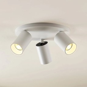 Arcchio Faretto Brinja, bianco, rotondo, Ø 6 cm, a 3 luci, GU10 Brinja Arcchio, dimmerabile, Bianco / Opale, Corridoio, Alluminio, Moderno, Faretto