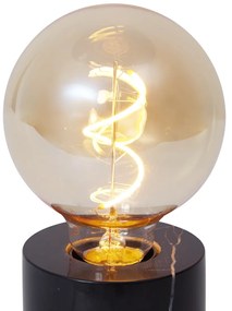 Lampada da tavolo moderna nera in marmo - Marissa
