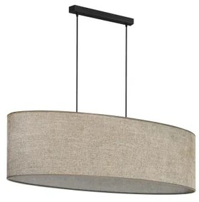 Duolla - Lampadario a sospensione con filo OVAL 2xE27/15W/230V marrone