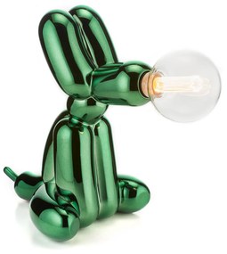 Lampada Cane Palloncino Seduto H. 27 cm - Verde