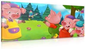 Quadro su tela – Tre porcellini