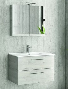 Mobile bagno 75 cm lavabo incasso e due cassetti NEL-75 - KAMALU