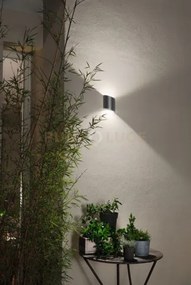 Ghita applique 20w 1381lm 4000k antracite ip65 h.30cm l.16cm