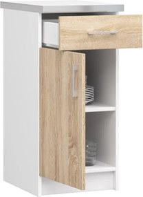 Cucina Lineare 180 Cm Moderna Componibile Rovere Effetto Legno Tania