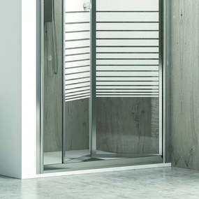 Porta doccia 95 cm a libro vetro serigrafato altezza 180cm KM4000S - KAMALU