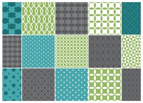 Set di 15 adesivi murali decorativi, 15 x 15 cm Sofia - Ambiance