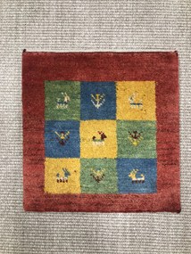 Gabbeh Tappeto persiano 40 x 40 Beige (Iran) Annodato A Mano