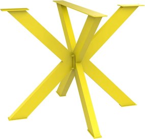 Gamba per mobili STEELMI Stella in acciaio giallo lucido L 87 x P 90 x H 72 cm