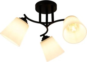 Plafoniera PAFOS 3xE27/15W/230V nero