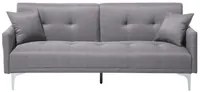 Divano Letto Grigio 3 Posti Seduta Con Bottoni sofa funzione letto Click Clack