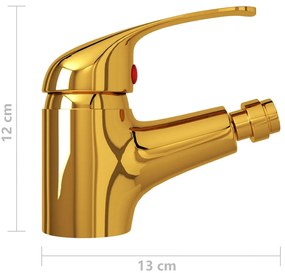 Rubinetto Miscelatore per Bidè Oro 13x12 cm