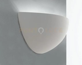 Applique a parete abel bianca 2 luci attacco e14 41x17x13cm in gess...