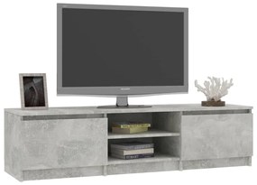 Mobile tv grigio cemento 140x40x35,5 cm in truciolato