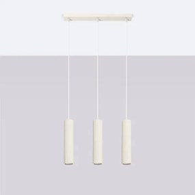 Sollux SL.1594 - Lampadario a sospensione con filo KARBON 3xGU10/10W/230V color crema