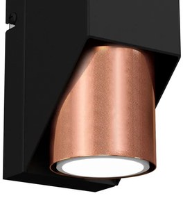 Applique WALL 1xGU10/8W/230V nero/rame