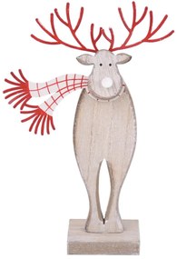 Statuetta di renna natalizia con sciarpa - Ego Dekor