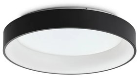 Plafoniera Moderna Ziggy Metallo Nero Led 42W 3000K Luce Calda