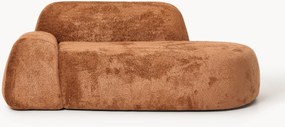 Divano 2 posti con chaise longue in teddy bouclé Wolke