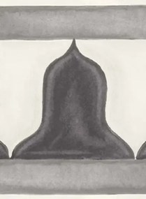 Cole & Son Carta da parati Zellige Border - Soot & Snow