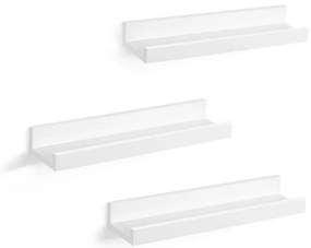 Set di 3 mensole da parete SHELFY bianche