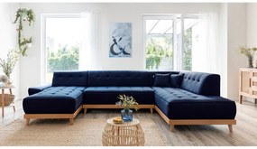 Divano letto a U blu navy, angolo destro Dazzling Daisy - Miuform