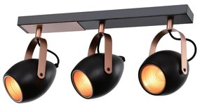 Luce Spot ANICA 3xE14/40W/230V nero/rame