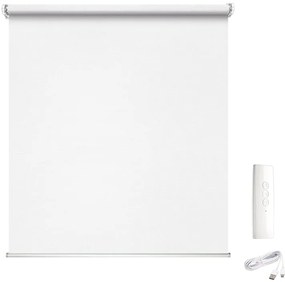 Tenda a rullo motorizzata oscurante MADECO Eroll bianco 184 x 250 cm