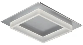 Plafoniera Contemporanea Square Metallo Grigio Perla Led 40W