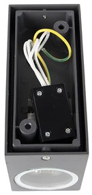 Set di 2 applique moderne grigio scuro 2 luci IP44 - Baleno