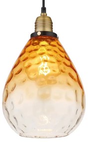 Globo 15786H - Lampadario a sospensione con filo SALVY 1xE27/60W/230V diametro 21 cm arancione