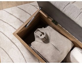 Panca in grigio chiaro e colore naturale Oceane - Bobochic Paris