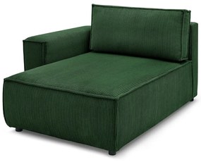 Modulo divano in velluto a coste verde, angolo sinistro Nihad modular - Bobochic Paris