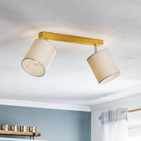 BRITOP Faretto da soffitto Corralee, grigio, 2 luci