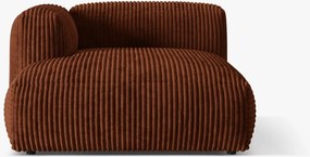 Chaise longue Martina in velluto a coste – L176cm