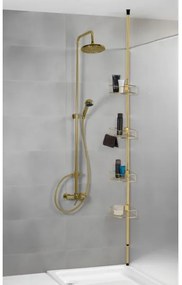 WENKO 24569100-Mensola angolare DOLCEDO 31x275 cm dorata