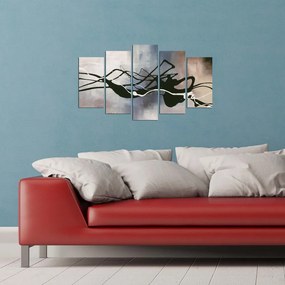 Quadro a più parti Linee nere, 110 x 60 cm - Wallity