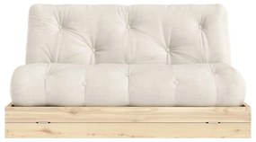 Divano beige allungabile con rivestimento in lino 145 cm Flip – Karup Design