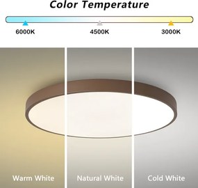 Brilagi - Plafoniera LED POOL 60W/230V 3000/4000/6000K 60 cm marrone