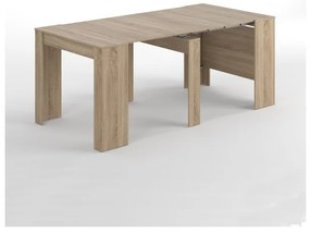 Tavolo consolle allungabile da pranzo in legno rovere chiaro per cucina moderna