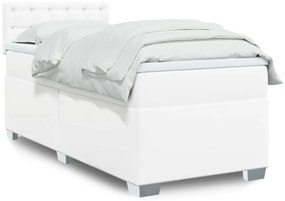 Giroletto A Molle Con Materasso Bianco 90x200 Cm İn Similpelle /