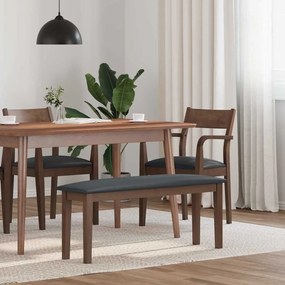 Panca 110 Cm Marrone İn Legno Massello Di Hevea /