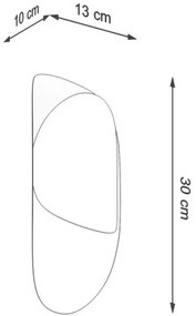 Sollux SL.1062 - Applique TEAR 1xG9/40W/230V bianca