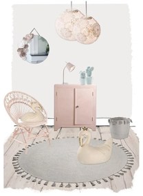 Tappeto grigio tessuto a mano , ∅ 140 cm Josephine - Nattiot