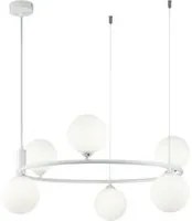 Lampada pendente Modern in Metallo Ring Bianco