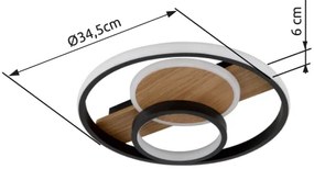 Globo 67322-24 - Plafoniera LED PIKARA LED/24W/230V