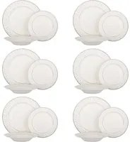 Set piatti Stardust in new bone china, da 18 pezzi