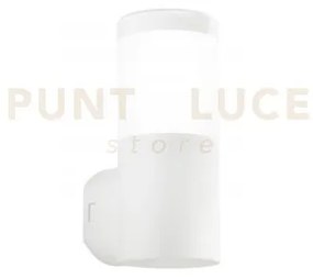 Applique focus bianca tonda 1 luce attacco gu10 ip65 10x13x24cm