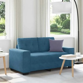 Divano Divanetto Blu 120 Cm İn Velluto /